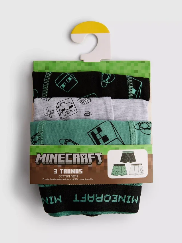 3-15 años | Paquete de 3 trajes de baño de Minecraft