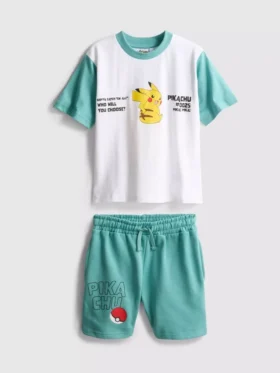 3-9 años | Conjunto de camiseta y pantalones cortos de Pokémon