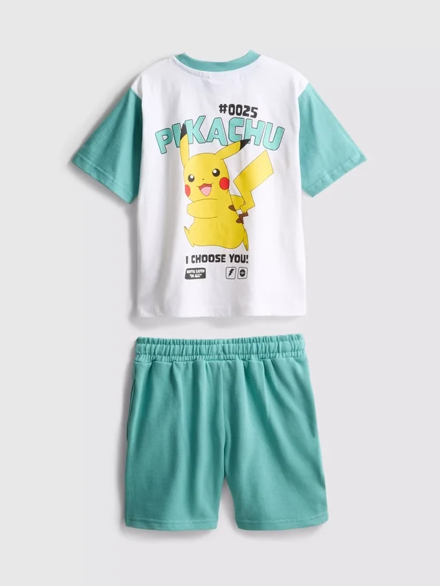 3-9 años | Conjunto de camiseta y pantalones cortos de Pokémon