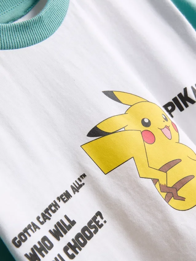 3-9 años | Conjunto de camiseta y pantalones cortos de Pokémon