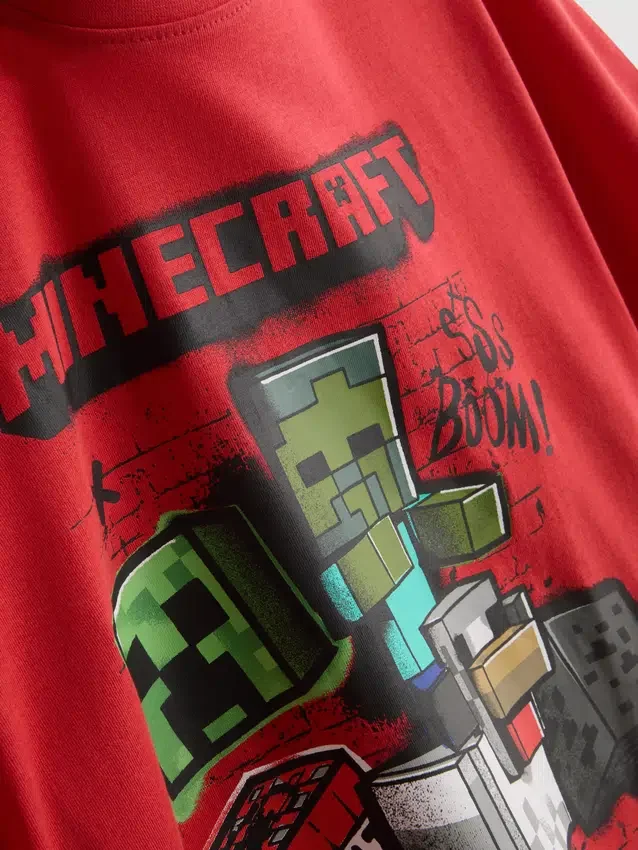 5-15 años | Camisa con diseño de Minecraft