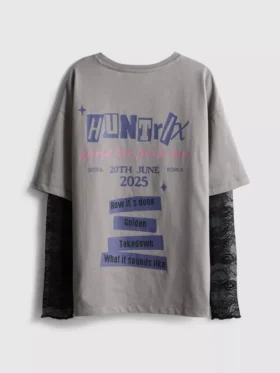 6-15 años | Camiseta de manga larga con encaje de K-Pop Demon Hunters