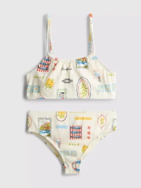 7-15 años | bikini con estampado de postal