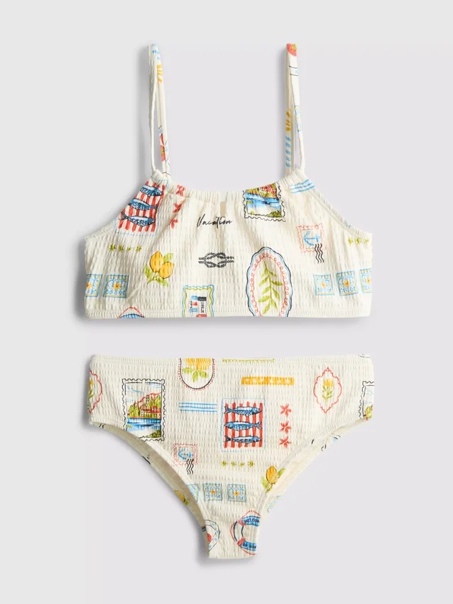 7-15 años | bikini con estampado de postal