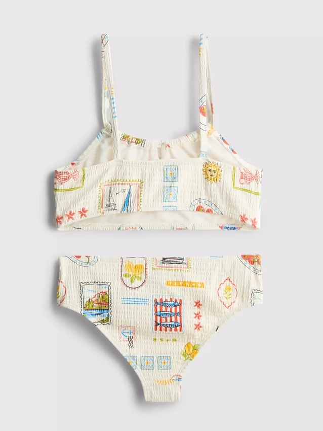 7-15 años | bikini con estampado de postal