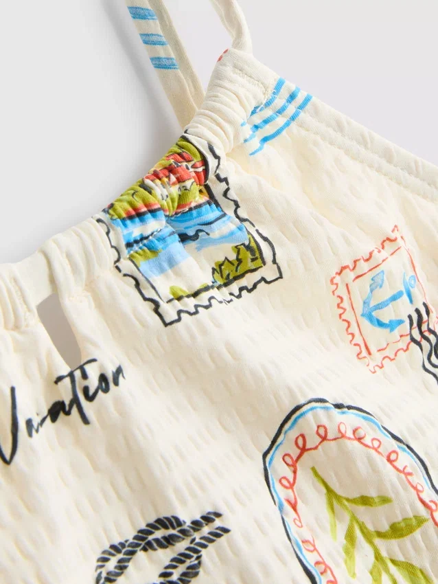 7-15 años | bikini con estampado de postal
