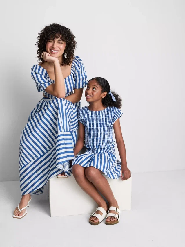 7-15 años | blusa a rayas fruncida