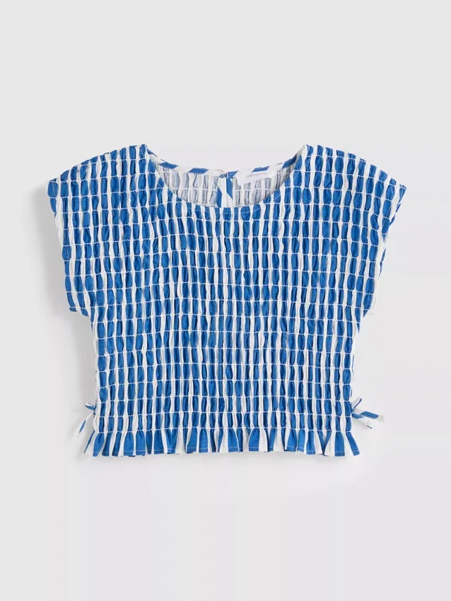 7-15 años | blusa a rayas fruncida