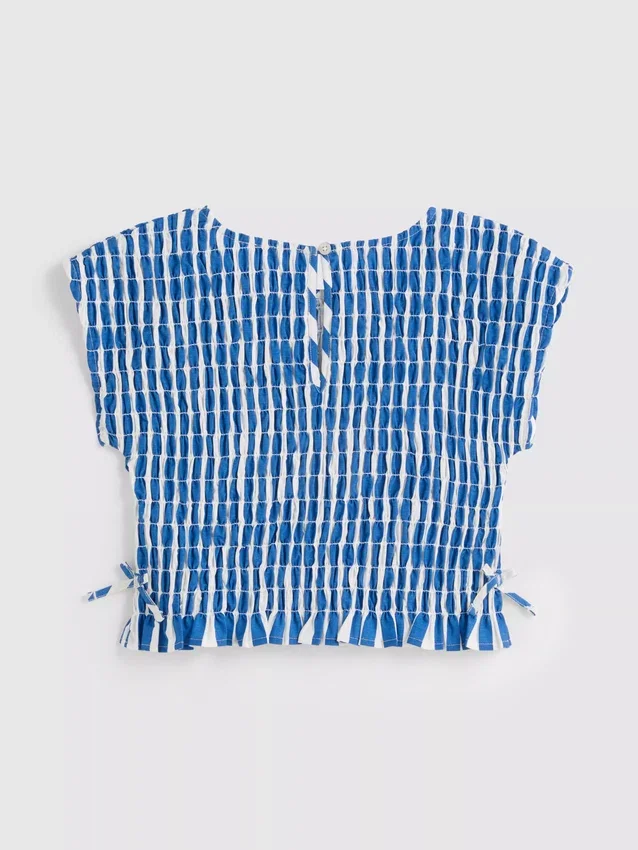 7-15 años | blusa a rayas fruncida