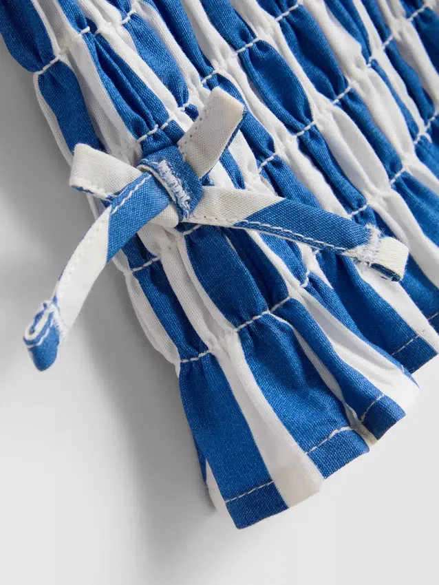 7-15 años | blusa a rayas fruncida