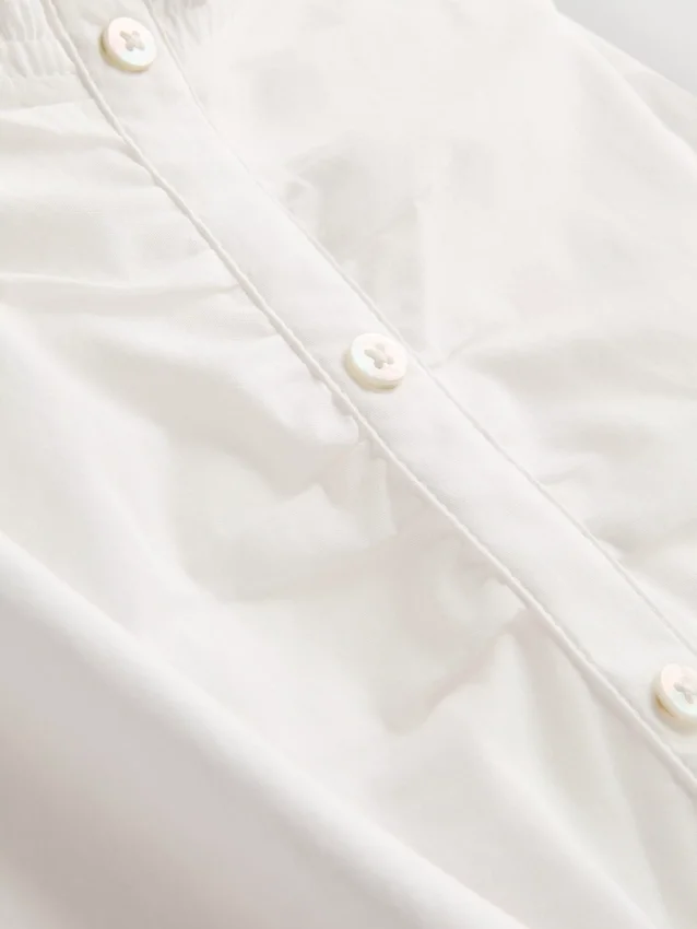 7-15 años | Blusa con cuello cuadrado fruncido