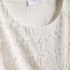 7-15 años | Blusa con mangas casquillo arrugadas y ribete de encaje