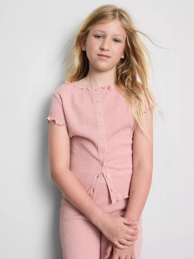 7-15 años | blusa con textura arrugada