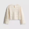 7-15 años | Blusa de manga larga con ribete festoneado de croché