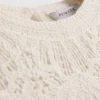 7-15 años | Blusa de manga larga con ribete festoneado de croché