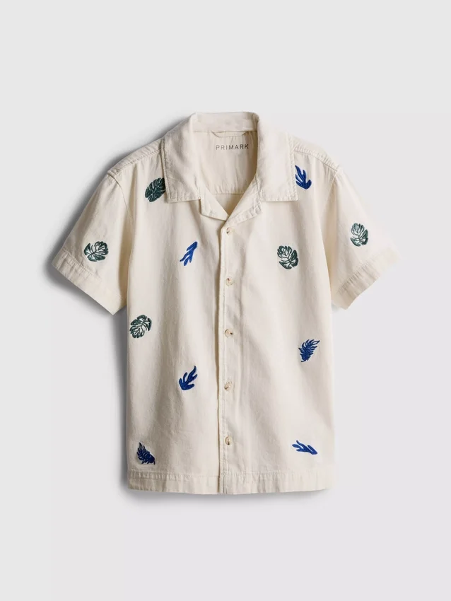 7-15 años | camisa bordada con botones