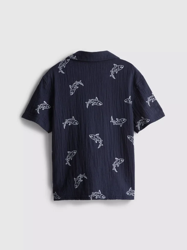 7-15 años | camisa bordada con botones