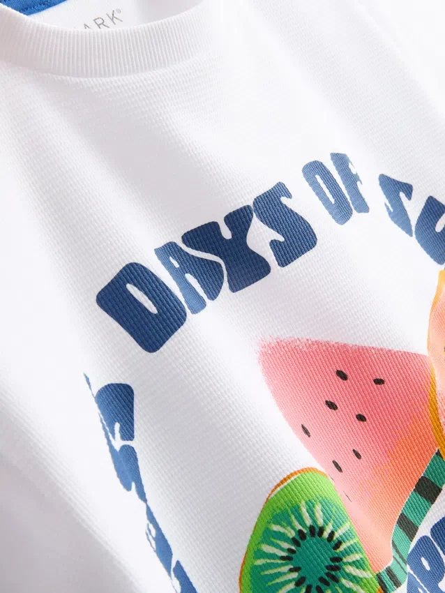 7-15 años | Camisa con estampado de frutas y textura