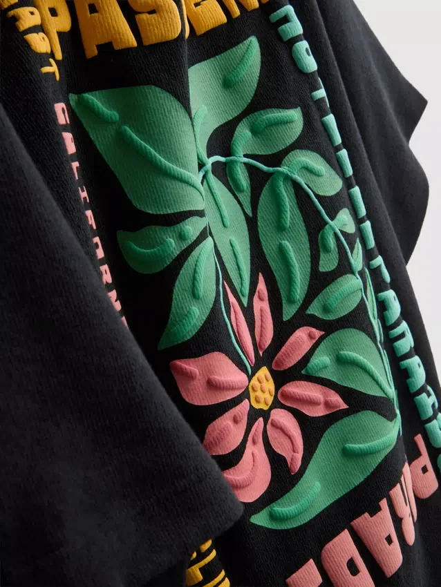7-15 años | Camisa con estampado floral texturizado