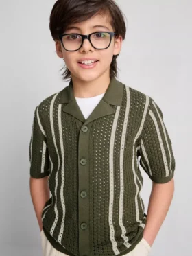 7-15 años | Camisa de punto a rayas