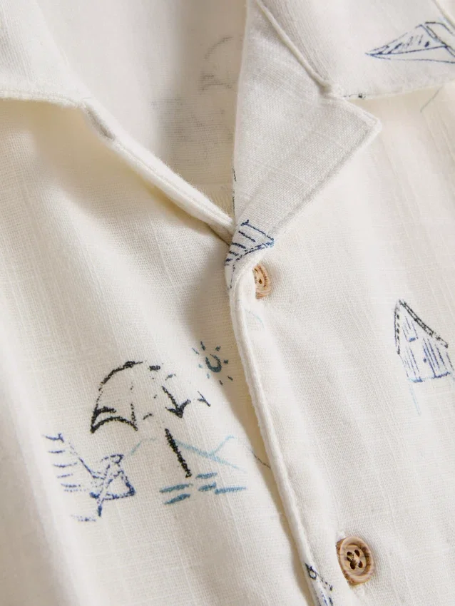7-15 años | Camisa estampada con textura
