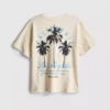 7-15 años | Camisa texturizada con estampado de palmeras