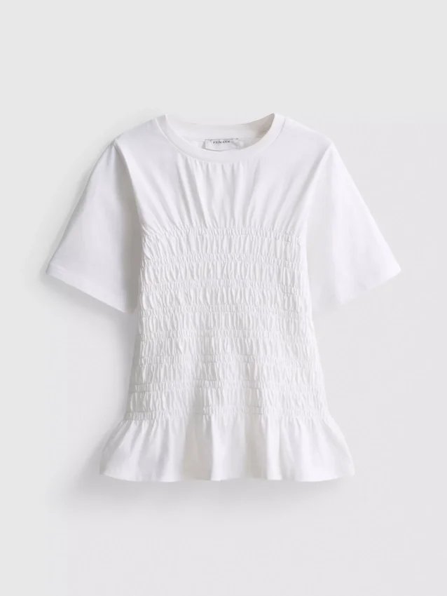 7-15 años | Camiseta con peplum fruncido