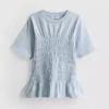 7-15 años | Camiseta con peplum fruncido