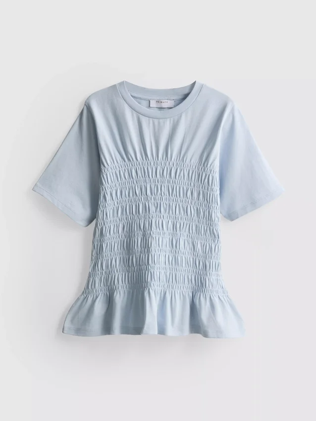 7-15 años | Camiseta con peplum fruncido