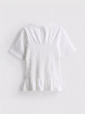 7-15 años | Camiseta con peplum fruncido
