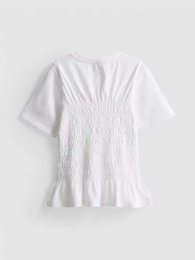 7-15 años | Camiseta con peplum fruncido
