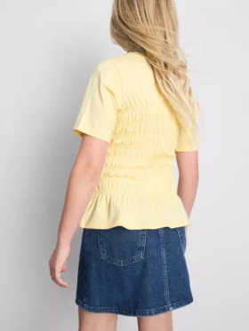 7-15 años | Camiseta con peplum fruncido