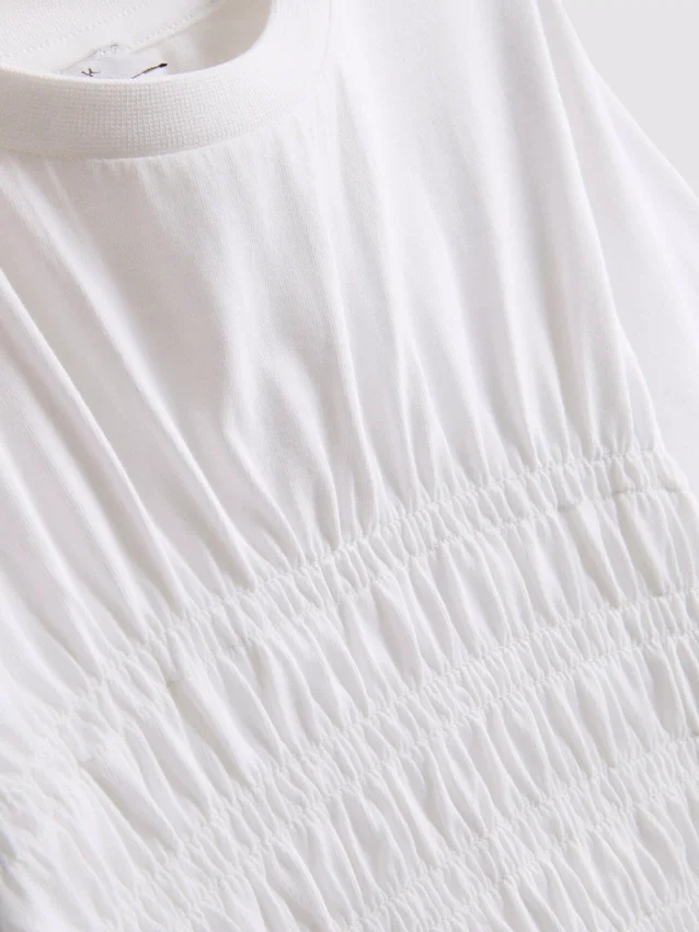 7-15 años | Camiseta con peplum fruncido
