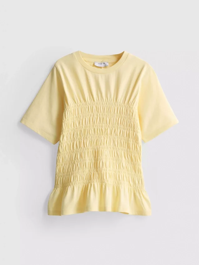 7-15 años | Camiseta con peplum fruncido
