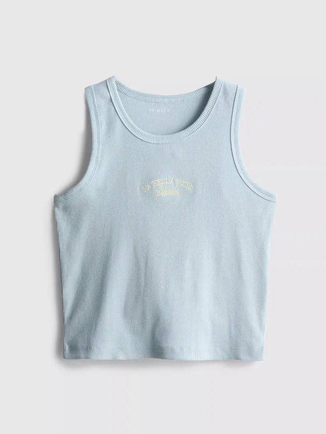 7-15 años | camiseta sin mangas acanalada