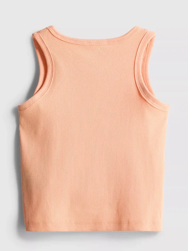 7-15 años | Camiseta sin mangas acanalada con bordado
