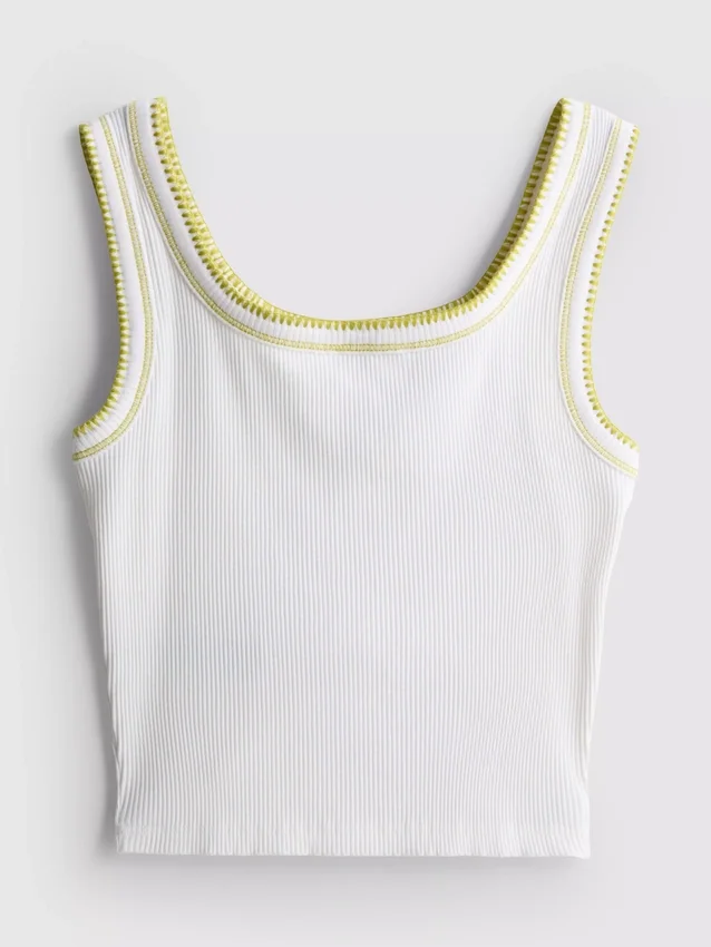 7-15 años | camiseta sin mangas con costuras en contraste