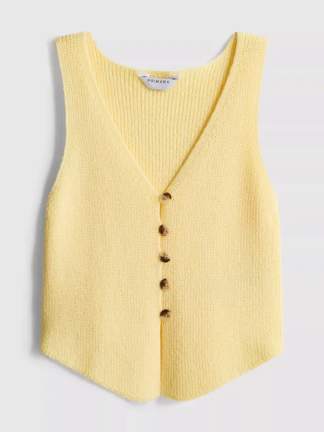 7-15 años | Camiseta sin mangas de punto con cuello en V