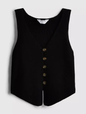 7-15 años | Camiseta sin mangas de punto con cuello en V