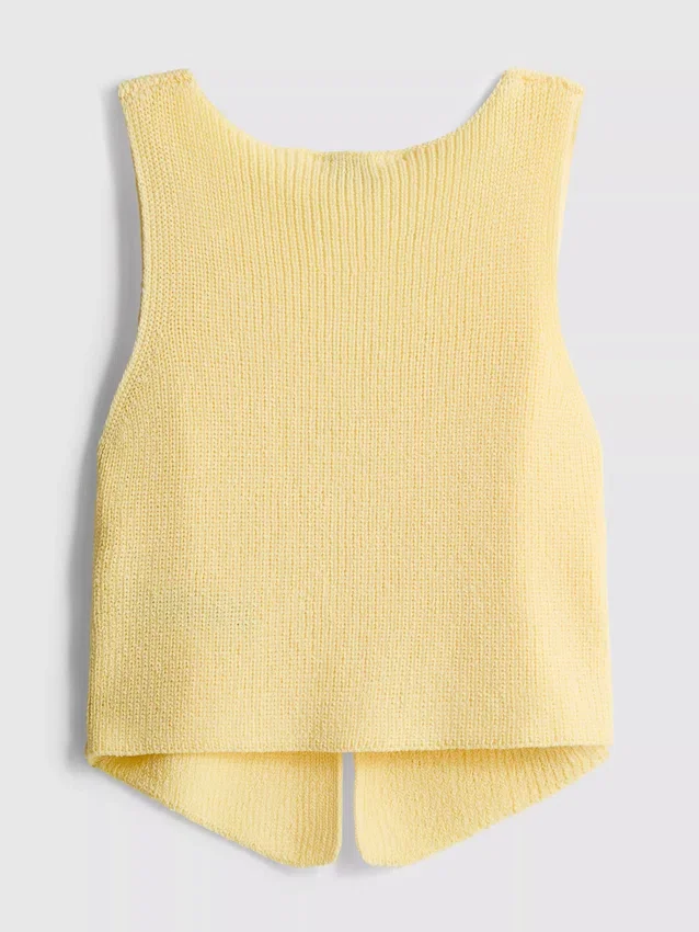 7-15 años | Camiseta sin mangas de punto con cuello en V