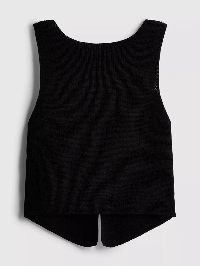 7-15 años | Camiseta sin mangas de punto con cuello en V