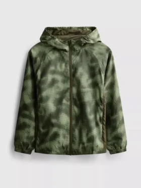 7-15 años | chaqueta deportiva con cremallera y estampado de camuflaje
