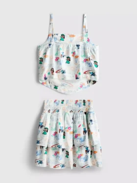 7-15 años | Conjunto de blusa de Stitch y falda de Rara de Disney