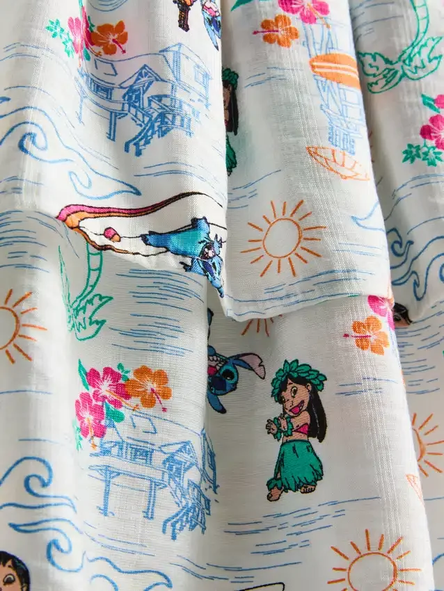 7-15 años | Conjunto de blusa de Stitch y falda de Rara de Disney