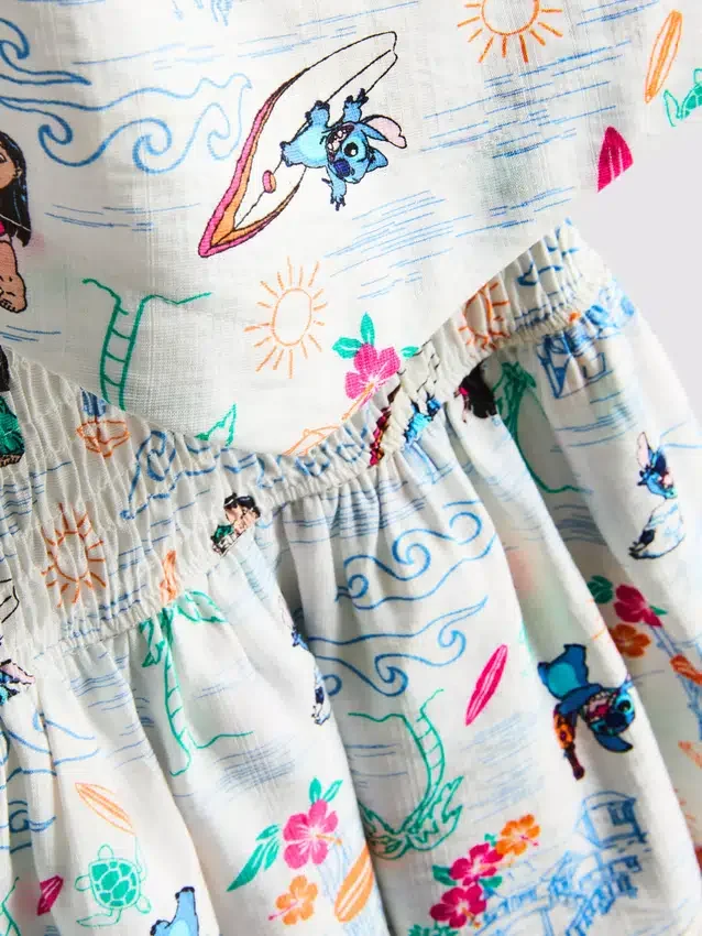 7-15 años | Conjunto de blusa de Stitch y falda de Rara de Disney