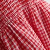 7-15 años | Conjunto de blusa y falda de cuadros vichy