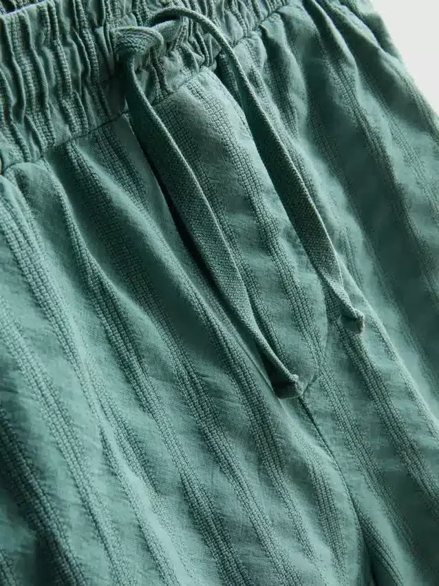 7-15 años | Conjunto de camisa de manga corta con botones y pantalones cortos con textura