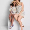 7-15 años | Conjunto de camisa y pantalones cortos con detalle de lazo