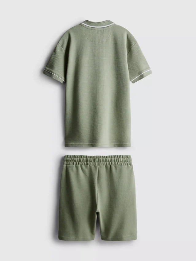 7-15 años | Conjunto de camisas y pantalones cortos con textura