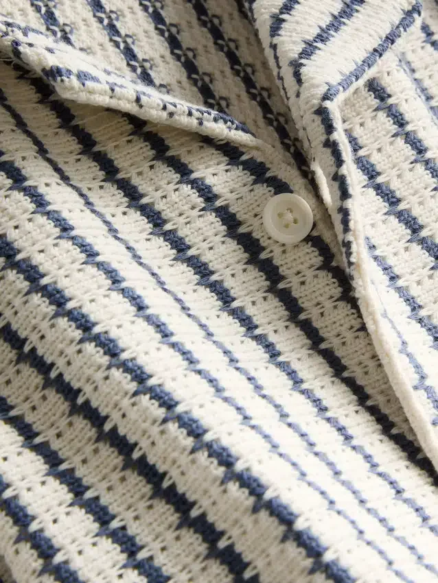 7-15 años | Conjunto de camiseta de punto a rayas y pantalones cortos